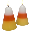 Candy Corn B/O Lighted Wax Candles - 2 Piece Set - Battery Operated - by Everlasting Glow - view 3