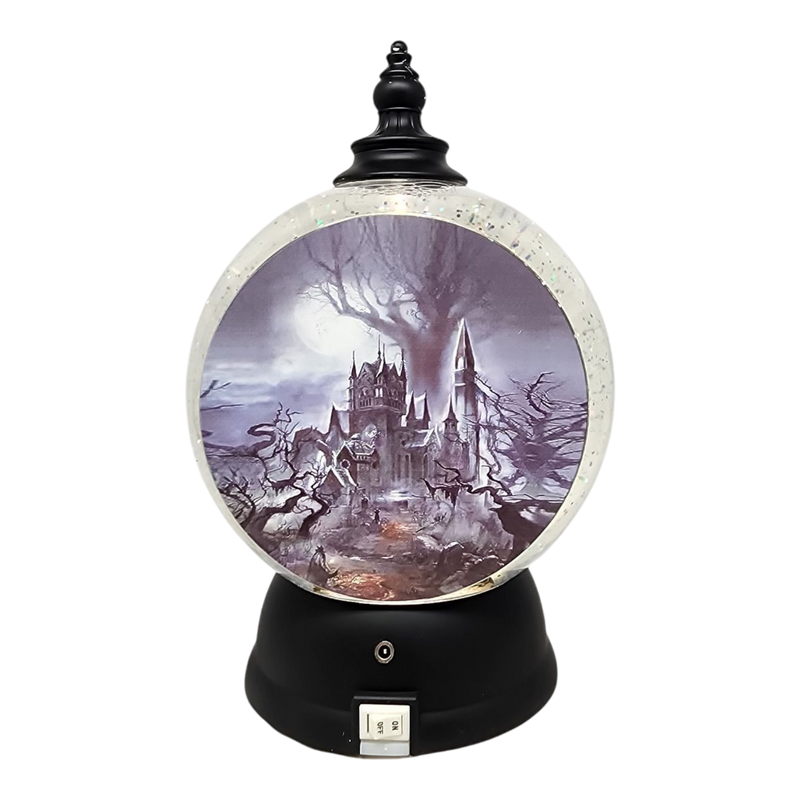Spooky Love Skeleton Lighted Snow Globe