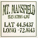Local Towns Ceramic Coaster - Mt Mansfield - Coasters - by Paint The Town