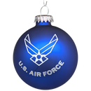 U.S. Air Force - Deep Blue - Glass Ball Ornament - Christmas >> Ornaments >> Military - by Gerson
