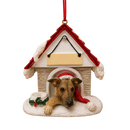 Ceramic Doghouse Ornament - Greyhound - Animals - by E&S Pets