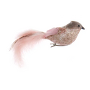 Pink Glittered Bird with Smooth Finish – Two by Seven Inches - Christmas >> Ornaments >> Birds - by Kurt Adler