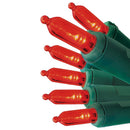 Red LED String Lights - 100 Light - Green Wire - Christmas >> Lighting - by General Electric