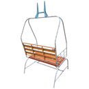 Metal Outdoor Gondola Bench - 6 Feet Tall