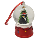 Charming Kitty Snow Globe Ornament - Black Cat