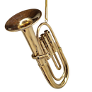 Brass Euphonium Ornament with Case - Christmas >> Ornaments >> Instruments - by Kurt Adler