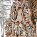 Un-Lit Rustic Glam Angel Treetop - 16 inch