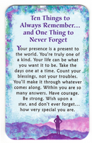 Wallet Card - Ten Things to Always Remember... and One Thing to Never Forget