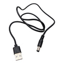 USB to DC Jack - 5.5 x 2.1 - Black