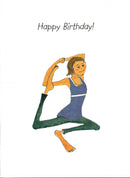 Andi's Yoga Pigeon Birthday Card
