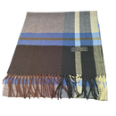 Earth Tones Plaid Cashmere Scarf