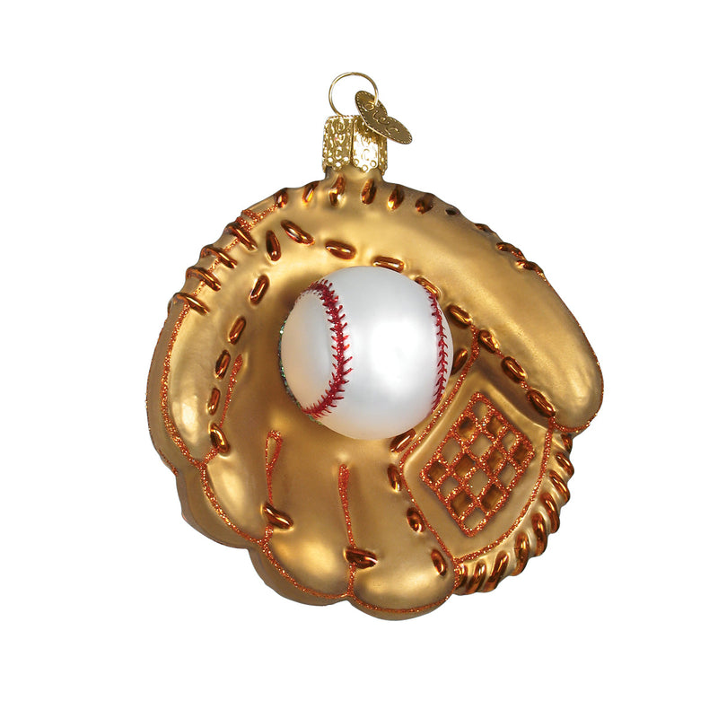 Baseball Mitt Glass Ornament - The Country Christmas Loft
