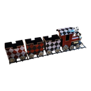 Metal Holiday Harlequin Train - 37 Inches Long