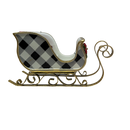Black and White  Holiday Sleigh - Medium
