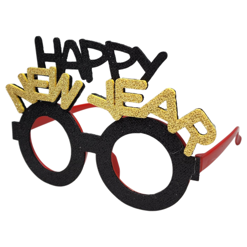 Happy New Year Glasses - Black