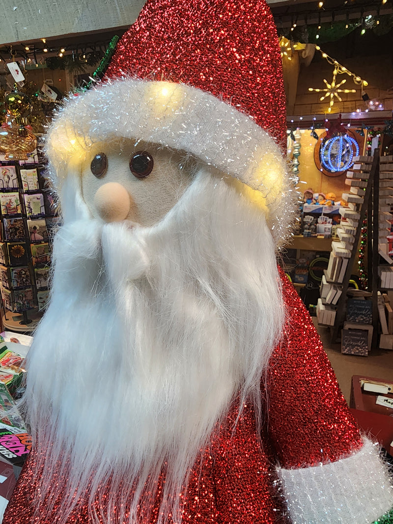 Lighted Sparkle Santa - 44 Inches Tall