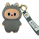 Silicone Labubu Coin Purse Key Chain Pendant (Grizzly Grey Edition)