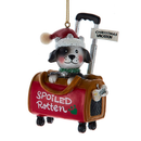 Dog in a Travel Bag Ornament -