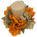 9-Inch Harvest Candle Ring with LED Pillar Candle - Home & Living >> Candles >> Battery Operated - by Gerson - view 2