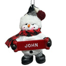 Cozy Snowman Ornament (Letters G - R) -