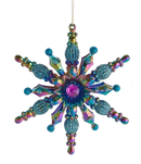 Peacock Snowflake Ornament-