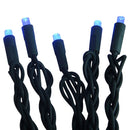 100-Light 5mm Blue LED Green Wire Light Set