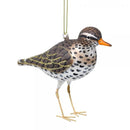 Spotted Sandpiper Glass ornament