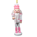 Pink And White Nutcracker Ornament - Candy Cane