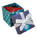 Gift Box Cube for Gift Cards - 3" x 3" - Snowflake