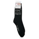 I may look CUTE, but I play DIRTY Crew Socks - Clothing >> Socks >> Adult - by Foozys
