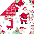 Santa Star Reverse Wrapping Paper