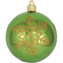 4" (100mm) Commercial Shatterproof Ball Ornament - Limeade with Snowflakes - Christmas >> Ornaments >> Shatterproof - by Chri