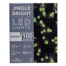Jingle Bright 100 LED Light Set - Green - Green Wire - Christmas >> Lighting - by Kurt Adler