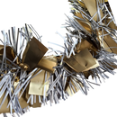 12 foot 4 Ply Luxury Matte Tinsel Garland - Silver/Gold