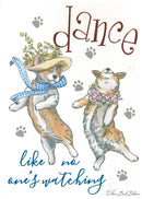 Dancing Corgis Birthday Card  - Birthday Card - Gift Shoppe >> Greeting Cards >> Blank - by Leanin Tree