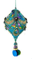 Enchanting Peacock Onion-Shaped Ornament