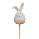 Ceramic Easter Bunny Floral Pick - Peach - Holidays >> Easter - by Gerson