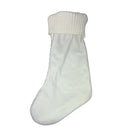 Fabric Knit Stocking White With JoyTag