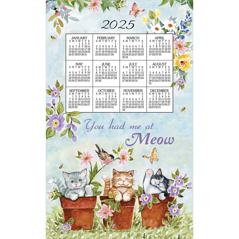 2025 Linen Calendar Towel - Sweet Kitties