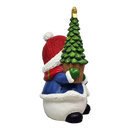 Cheerful Snowman with Moving Eyes and Christmas Tree