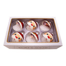 Painted Glass 80mm Ball ornament 6 piece Set - The Country Christmas Loft