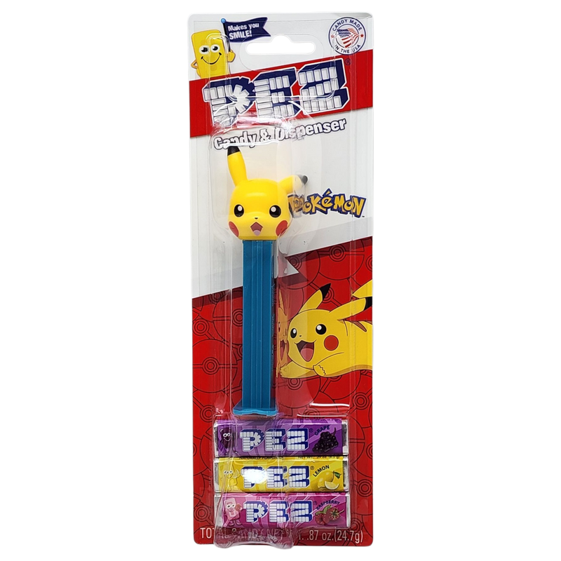 Pez Pokemon Dispenser with 3 Candy Rolls - Pikachu Laughing