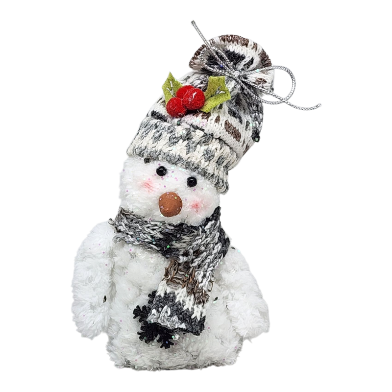 Charming Plush Snowman Ornament -