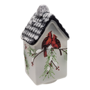 Lighted Frosted Glass Cardinal Design House Luminary