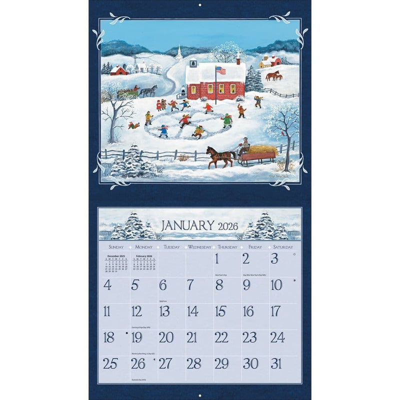 2026 Folk Art Wall Calendar