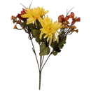 11-Inch Mixed Chrysanthemum Bush - Home & Living >> Artificial Flowers - by Gerson