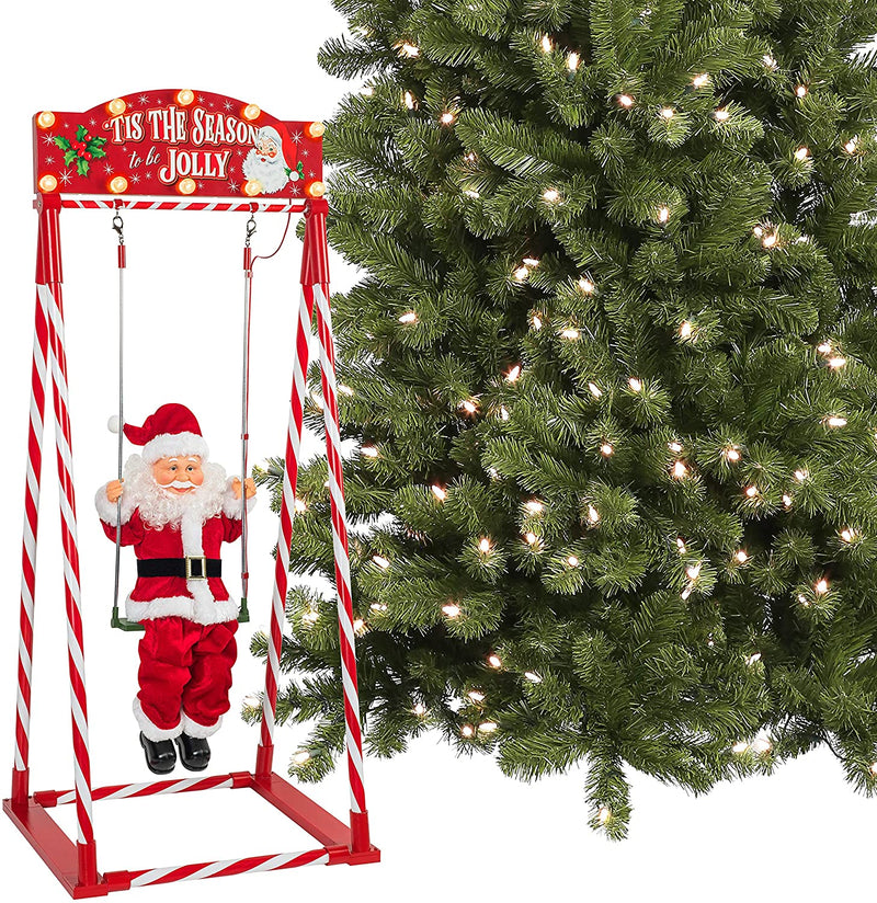 Indoor Swinging Santa - The Country Christmas Loft