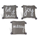 Fabric Holiday Design Pillow - 20 Inch