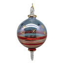 Patriotic Pride Ball Ornament with Gold Stars and Bands