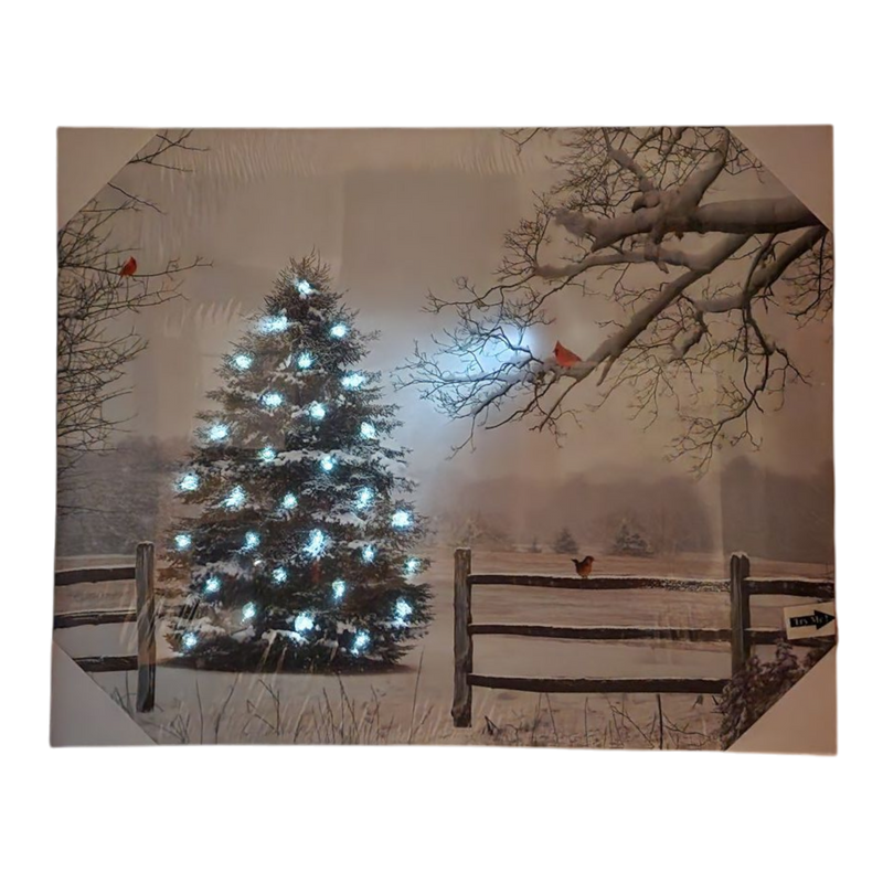 Lighted 16x20 Canvas Print - Christmas in the Meadow